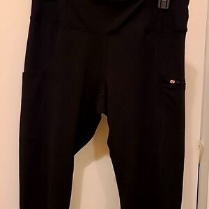Black  Copper Fit Leggings size Large